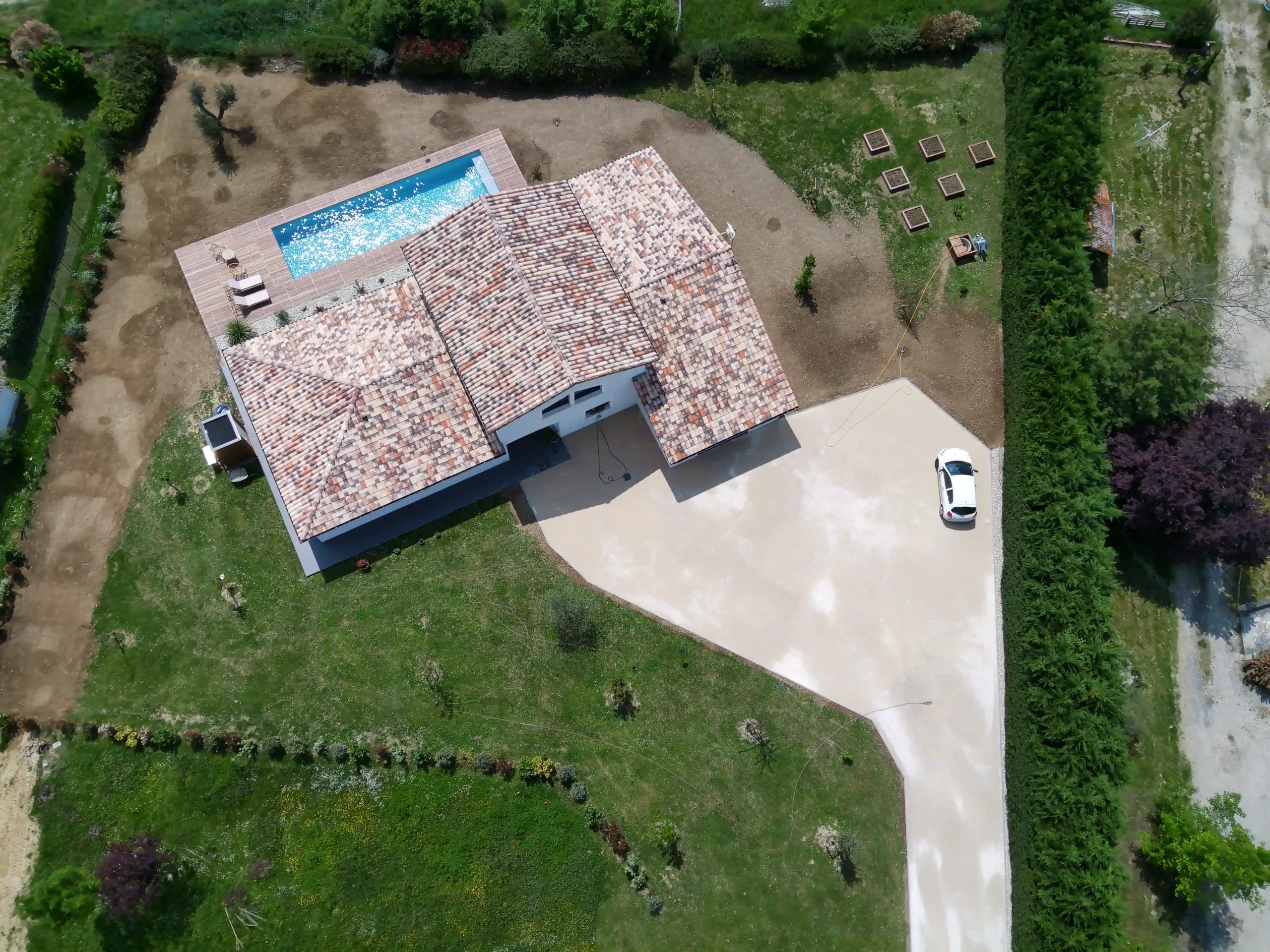 Création de fondations de maison